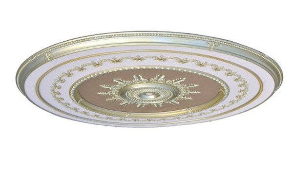 Rose Gold Grand Ceiling Medallion Huge Diameter Round moldings Art